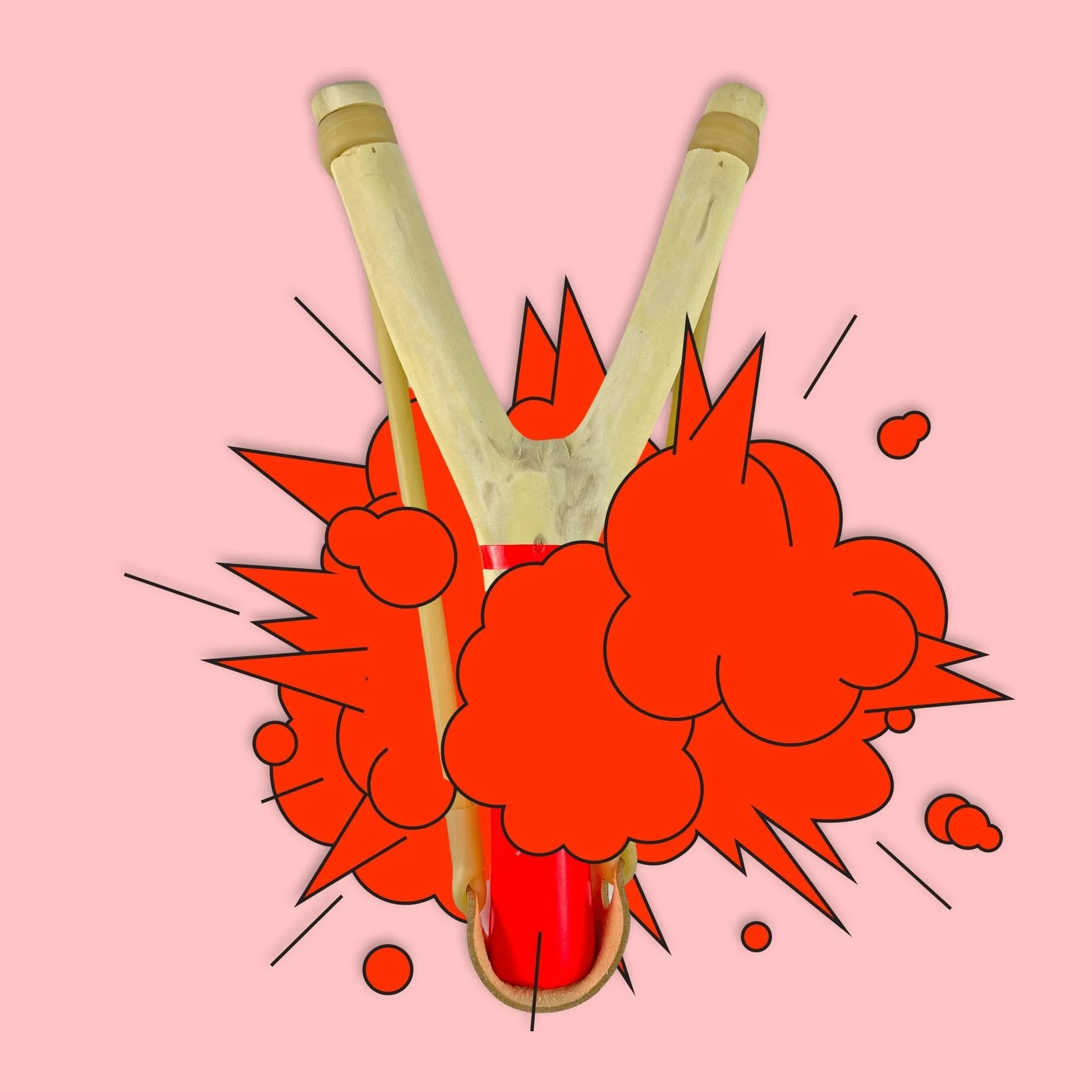 Neon Red Slingshot by Hella Slingshot