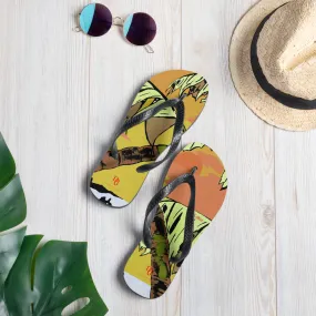 Palm Tree in a Sunset Flip-Flops