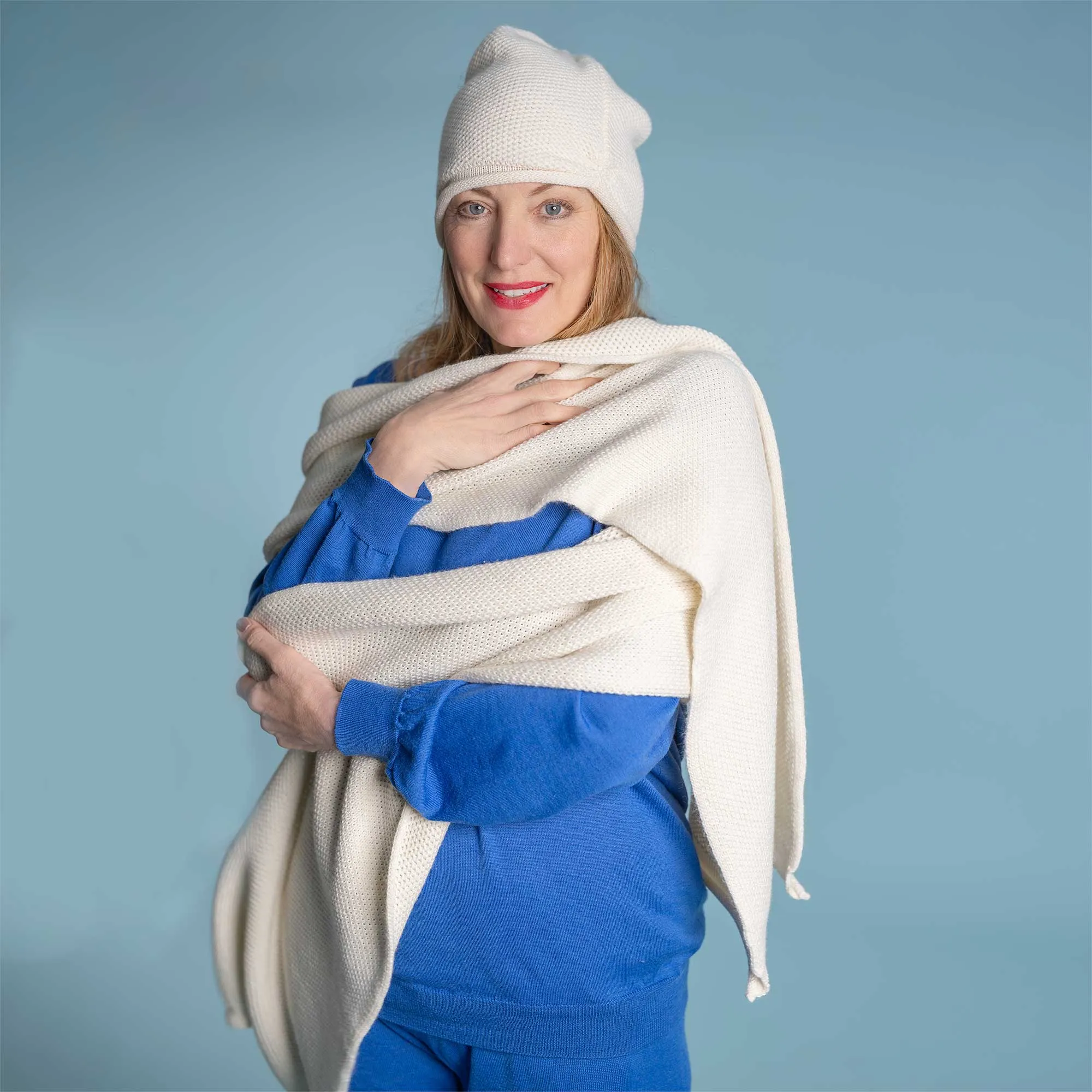 PARKSVILLE 100% Organic Merino Wool Scarf (13.8" x 88.6”) (Unisex) (No Elastic, No Polyester, No polyamide, No Acrylic, No Synthetics) (100% Biodegradable)