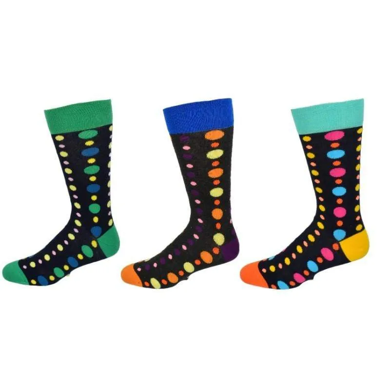 Polka Dot Pattern Colorful Crew Cotton Socks