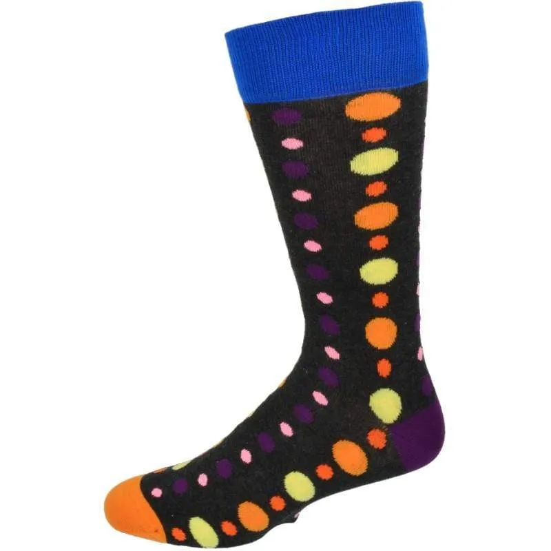 Polka Dot Pattern Colorful Crew Cotton Socks