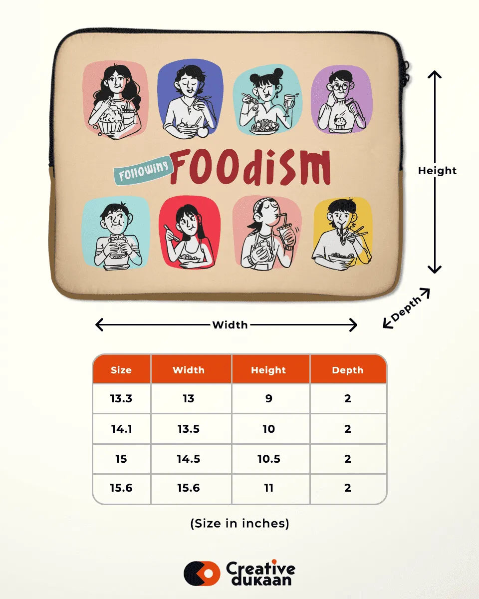 Quirky Laptop Sleeve - Following Foodism