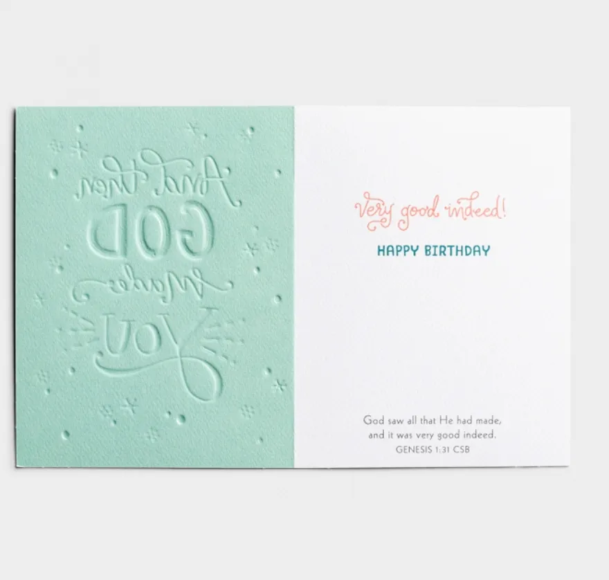 "And then God made you" birthday card