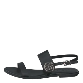 Round Th Flat Sandal Black Bds