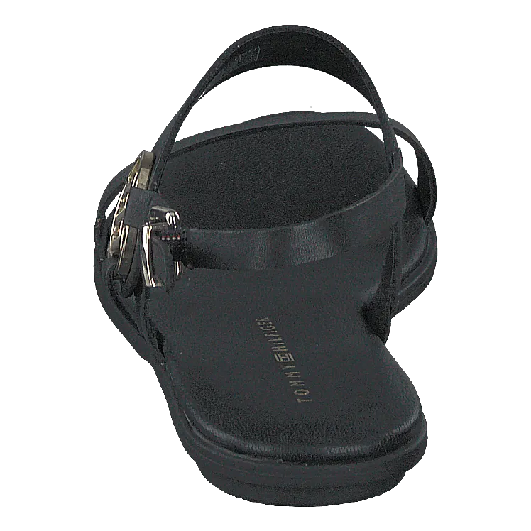 Round Th Flat Sandal Black Bds