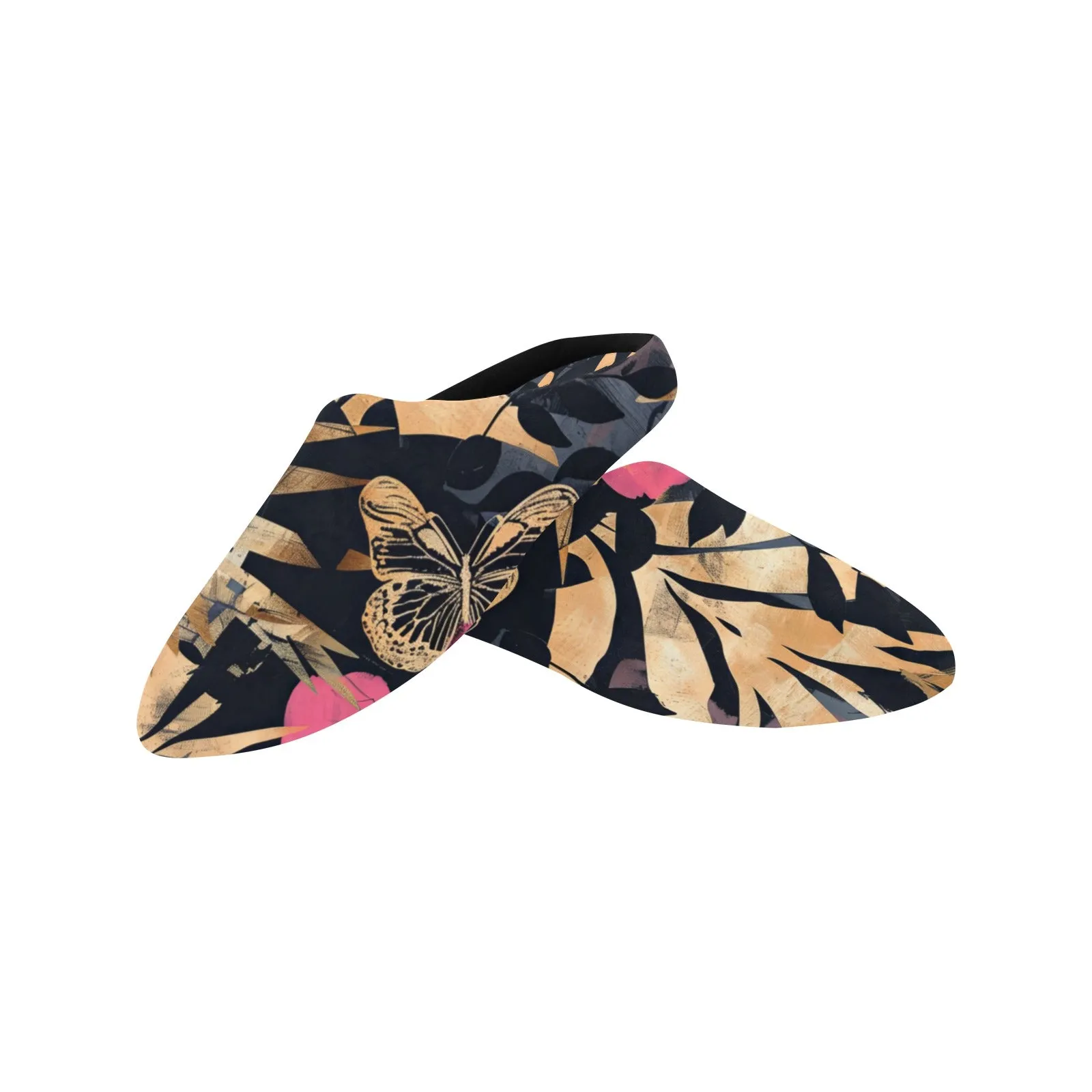 Shadowed Feet Women's Non-Slip Cotton Slippers (Model 0602)