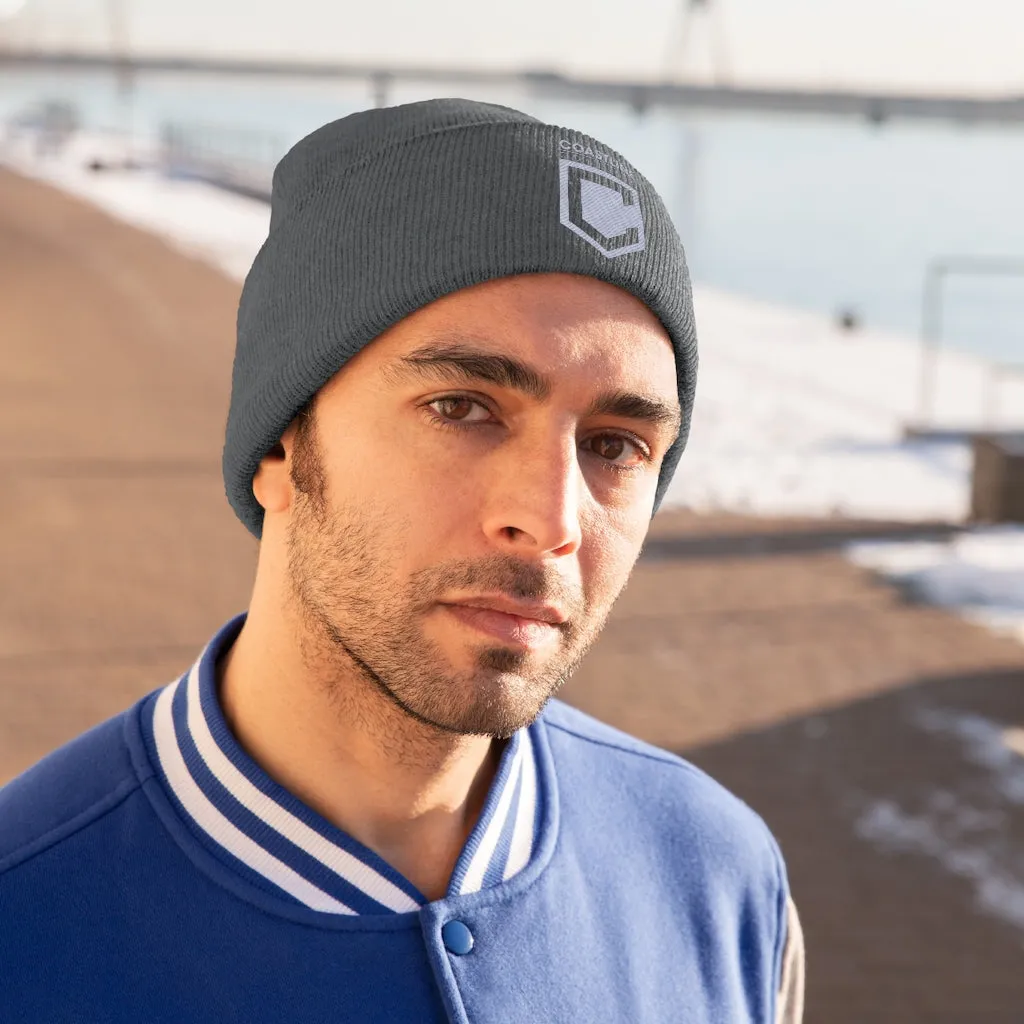 Shield Logo Embroidered Knit Beanie