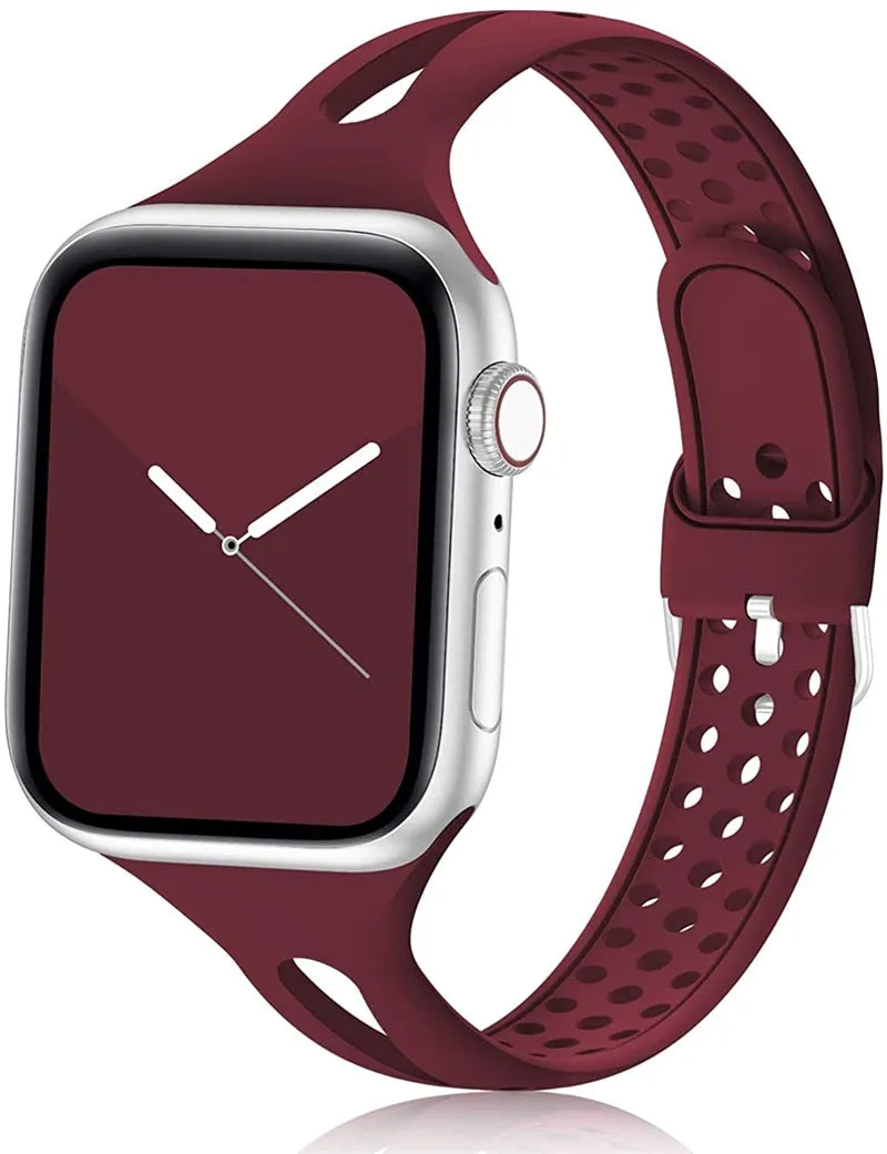 Slim Sport Silicone Strap with Buckle for Apple watch