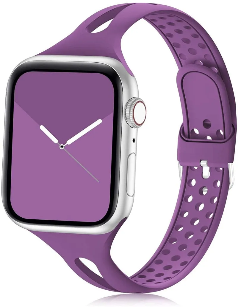 Slim Sport Silicone Strap with Buckle for Apple watch