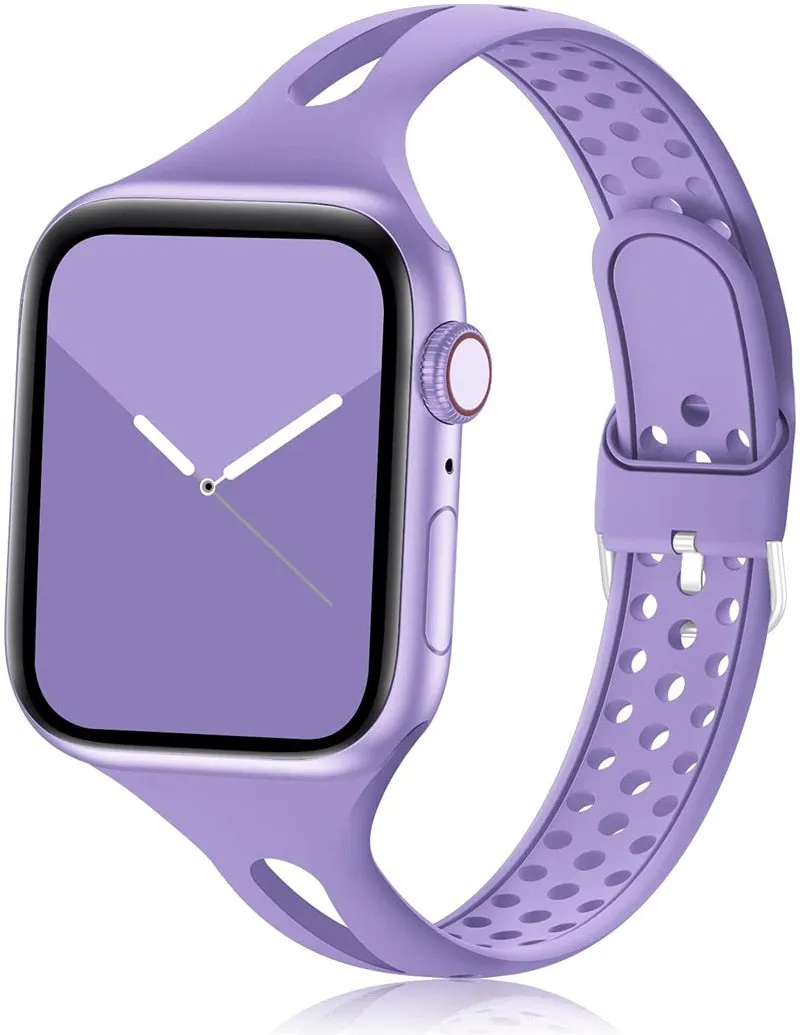 Slim Sport Silicone Strap with Buckle for Apple watch