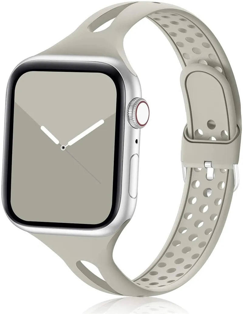 Slim Sport Silicone Strap with Buckle for Apple watch
