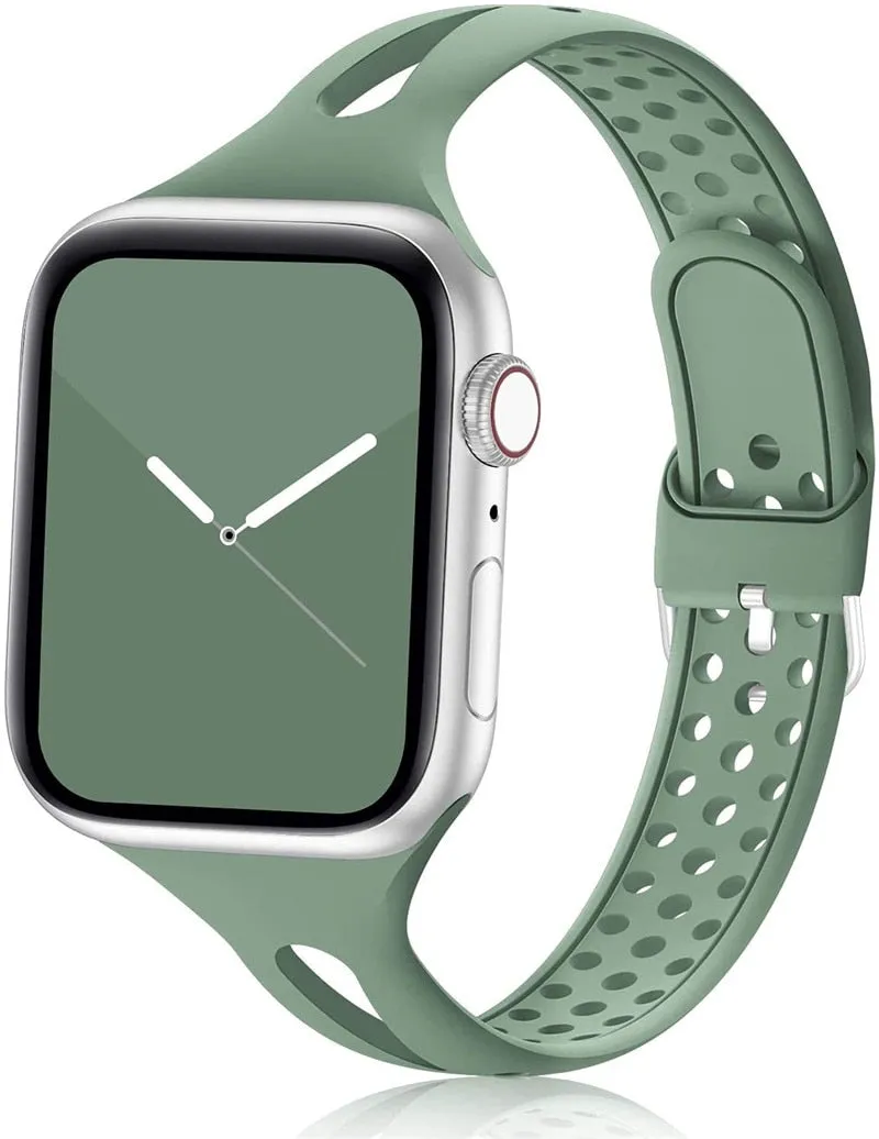 Slim Sport Silicone Strap with Buckle for Apple watch