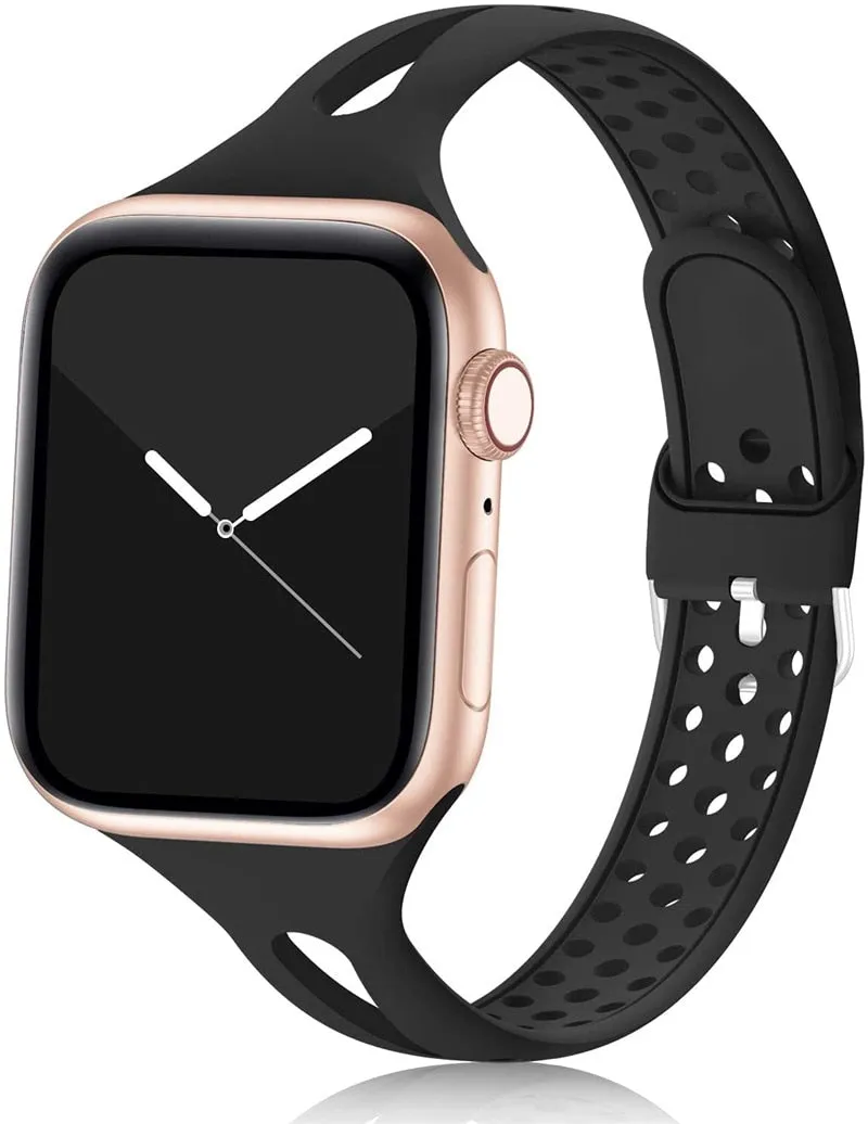Slim Sport Silicone Strap with Buckle for Apple watch