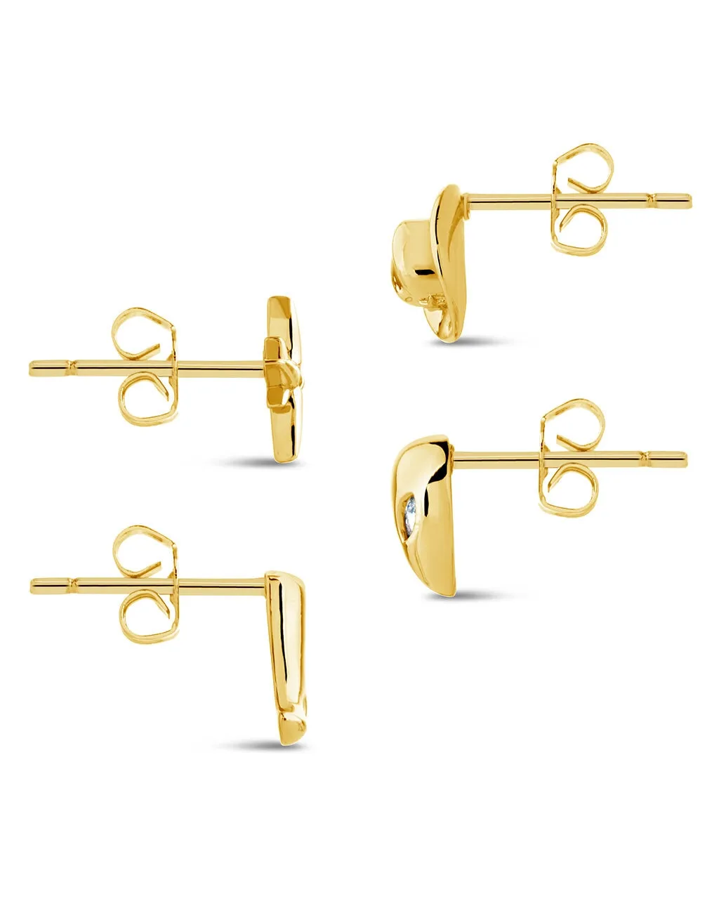 Space Cowgirl CZ Mismatched Stud Earrings