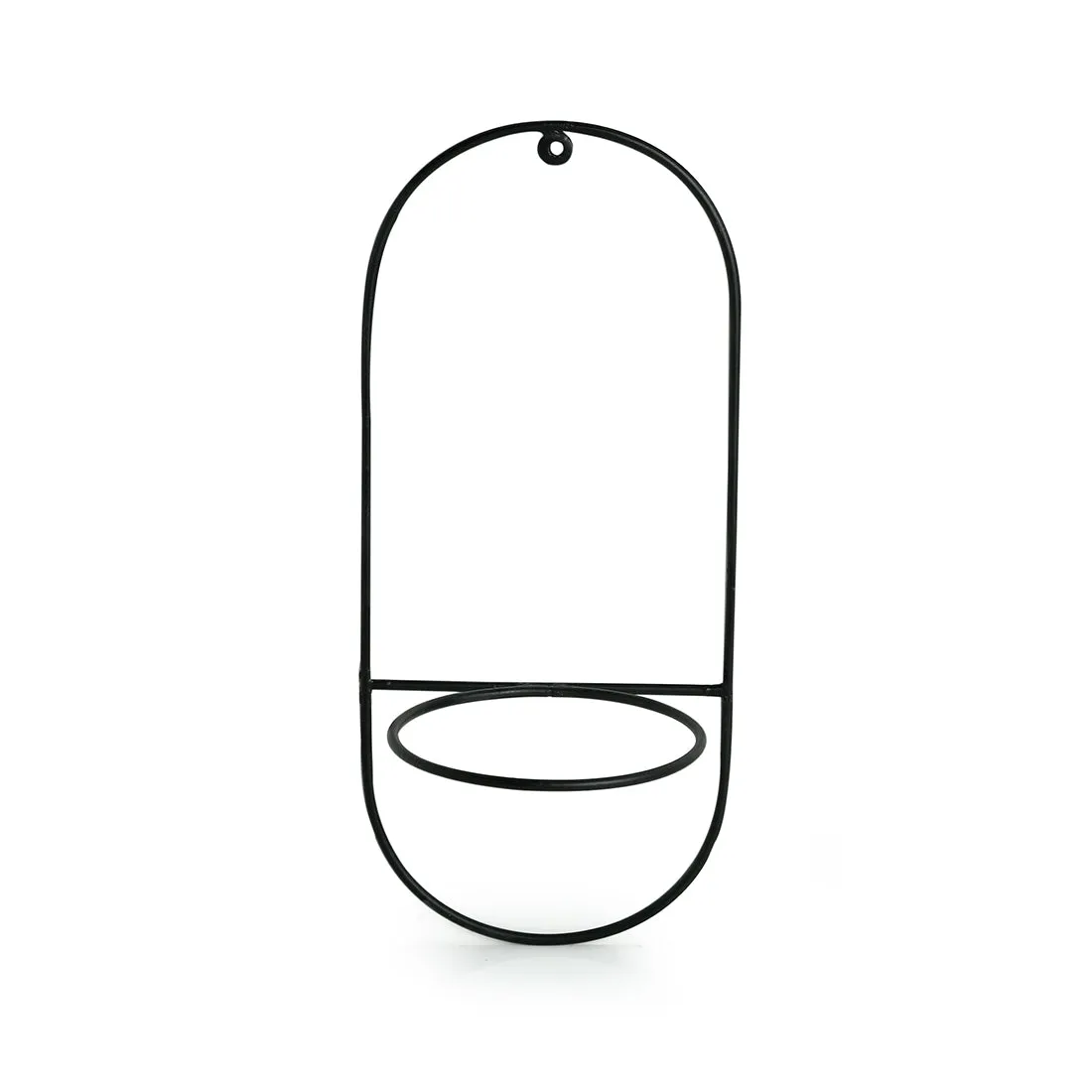 'The Arched Bucket' Wall Planter Pot In Galvanized Iron