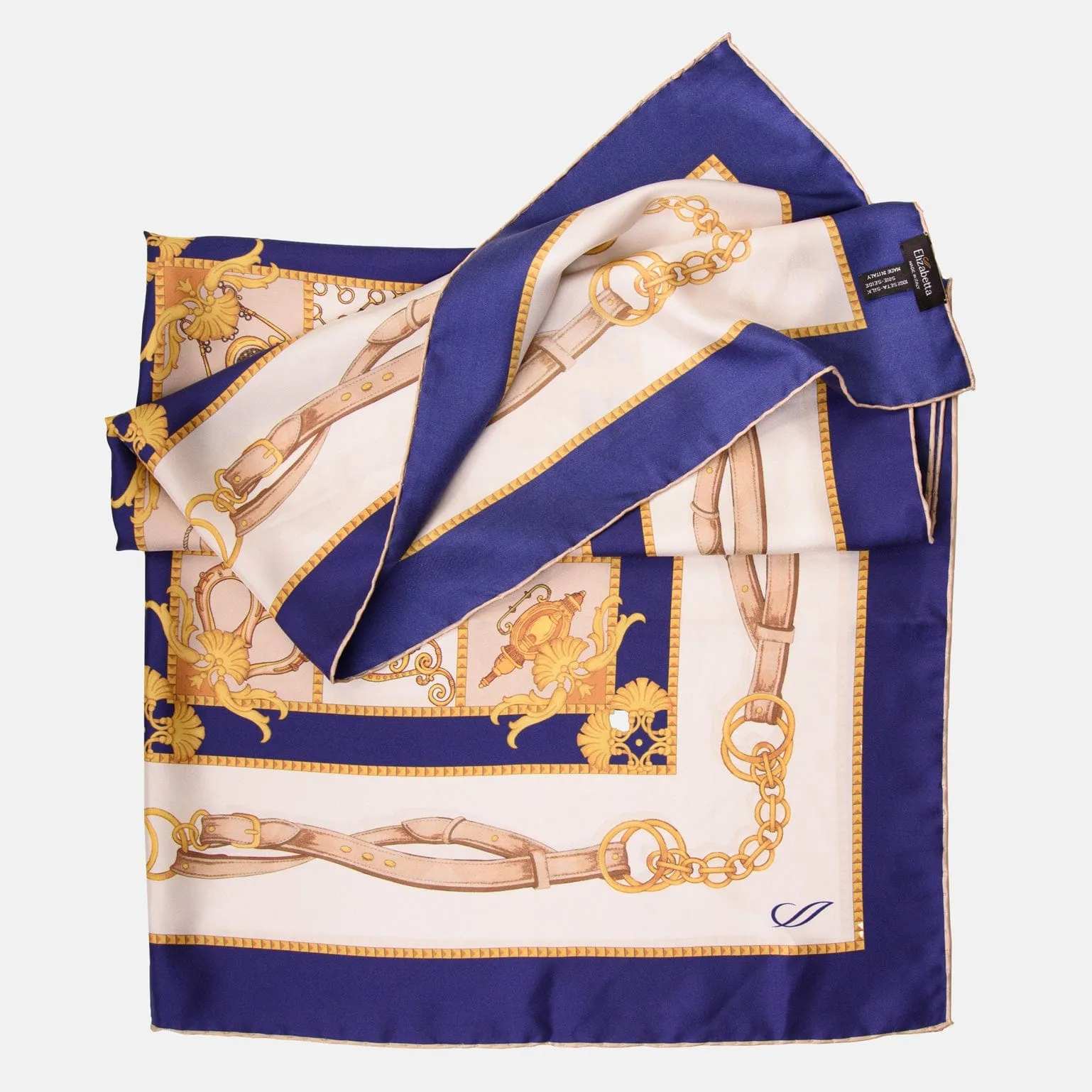 Vittoria - Hand Rolled Silk Foulard - Blue